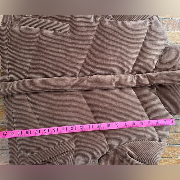 NWOT Cropped Oversized Corduroy Cognac Puffer Jacket size S - Picture 6 of 6